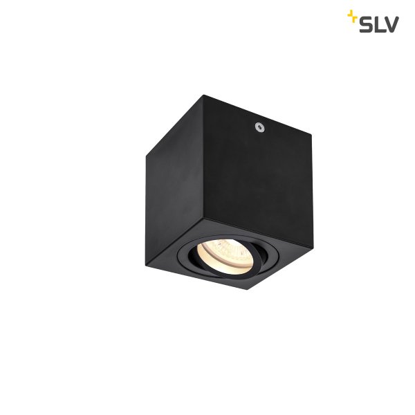 SLV 1002013 Triledo Single GU10 ES50 10W plafond opbouwarmatuur zwart