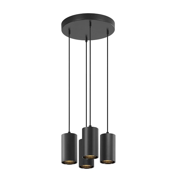 SLV 1006437 Asto Tube pendelarmatuur 4xGU10 10W zwart