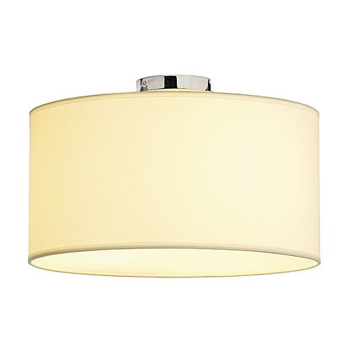 SLV 155372 Soprana CL-1 E27 3x60W rond plafond opbouwarmatuur textiel wit