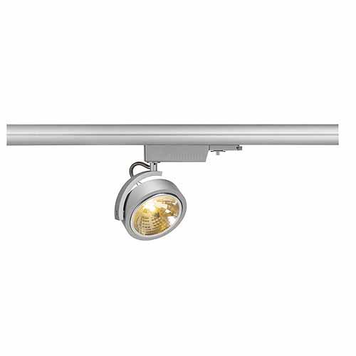 SLV 153584 Kalu Track QR111 halogeenspot Max 50W 3 fase rail armatuur met universele 3fase adapter zilvergrijs