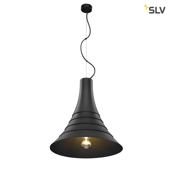 SLV Bato 45 E27 pendelarmatuur E27 60W met stofkabel