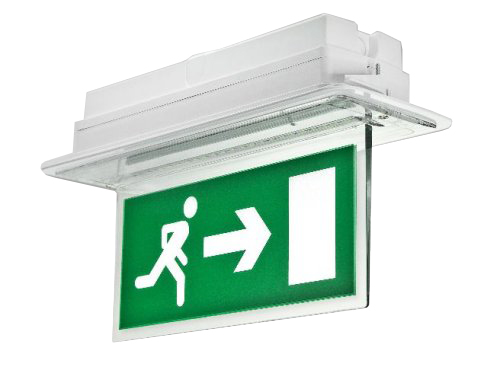 MacBright TIC 4W LED 4000K IP65 nood/cont inbouw Levering is zonder pictogram, armatuur heeft een afdekplaat met sleuf.