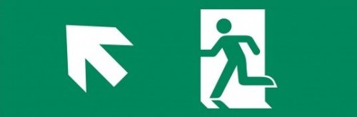 MacBright Ede Tec Tiel pictogram H nooduit links omhoog ISO 7010