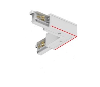 Onetrack by Eutrac 575 2 1209 8 hoekstuk Dali 3f spanningsrail doorlopende aarde buiten met voedingsmogelijkheid grijs