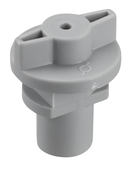 Nordic Global XTAK 142-1 inzetnippel voor 2mm staaldraad of haak max. 100N belasting grijs