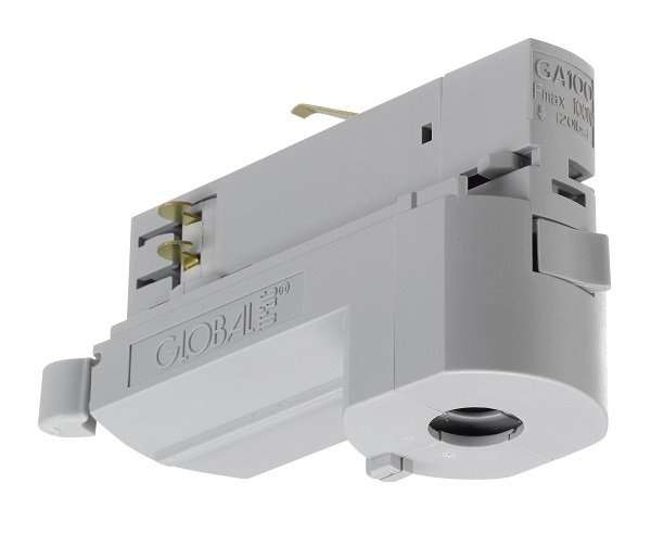 Nordic Global GA100-1 3f railadaptor grijs met schuifschakelaar ipv draaiwiel