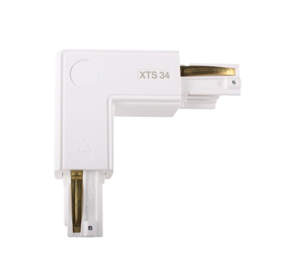 Nordic Global XTS 34-3 3f hoekstuk 90 graden vast aarde buitenzijde wit