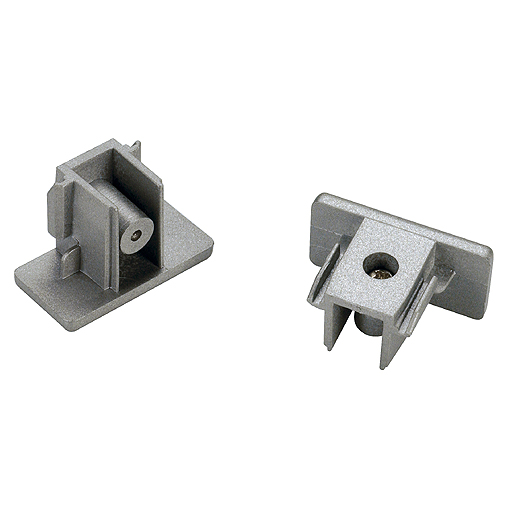 SLV 143132 1 fase opbouw spanningsrail eindkappen per 2 zilvergrijs
