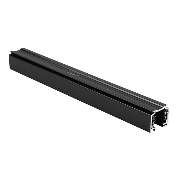 Eutrac 25-102 3f spanningsrail opbouw 1m zwart