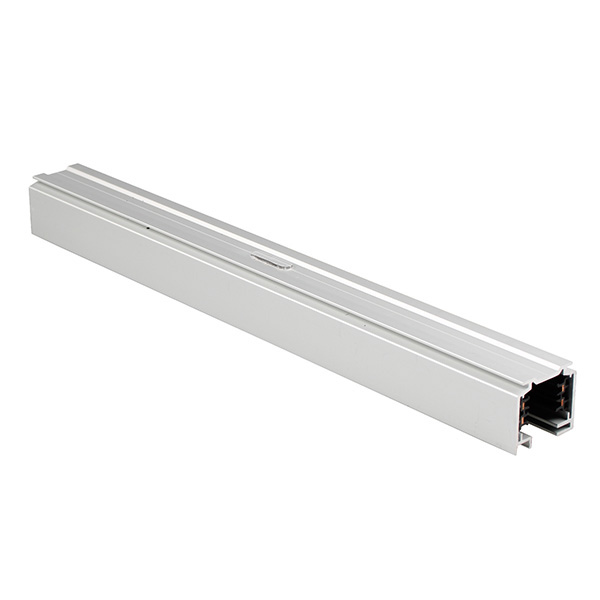 Eutrac 25-303 3f spanningsrail opbouw 3m zilvergrijs