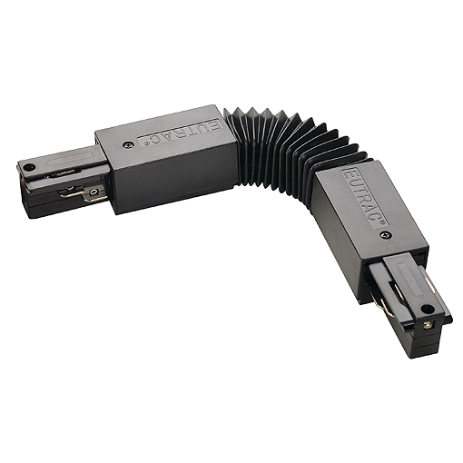 Eutrac 555 1 1211 2 flexibel koppelstuk 3f spanningsrail met voedingsmogelijkheid zwart