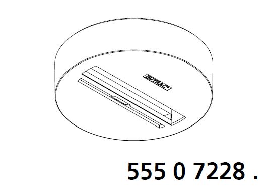 Eutrac 555 0 7228 1 3f monopoint opbouw Dali (ook zonder Dali adaptor toe te passen) wit (oude kleur t/m 31-12-2017) 
