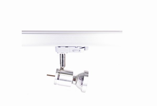 Halogeenspot Alu GU10 ES50 50W 3 fase rail armatuur geborsteld alu