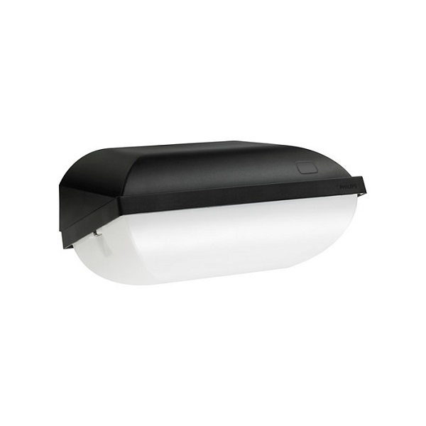 Philips BWC110 LED 9W 830 IP54 beveiligingsarmatuur zwart zonder schemerschakelaar