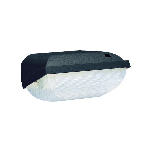 Philips FWC 120 40 KP beveiligingsarmatuur zwart met PL-C 18W 827 4 pins lamp + schemerschakelaar