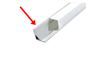 Alupro Corner LED hoekprofiel 16mm aluminium 2m