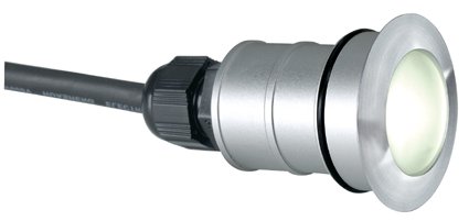 SLV 228332 Power Traillight LED 1W 350mA 3000K warmwit inbouwarmatuur aansluitsnoer 2m met inbouwhuls zonder LEDdriver IP67 RVS