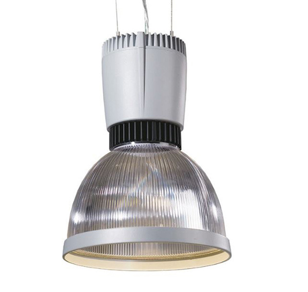 Bryan LED pendelarmatuur 4000K 2000lm met heldere PMMA kap 325mm en Philips Fortimo LED DLM module zilvergrijs