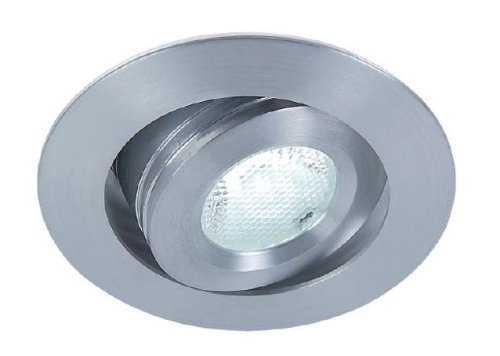 Globo LED kantelbare inbouwspot 2,7W bij 700mA 2,25W bij 500mA 2700K zonder LEDdriver alu met 1,2m snoer en miniplug