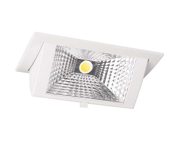 Wally Medium LED inbouw wandstraler kantelbaar 42W Gold+ wit