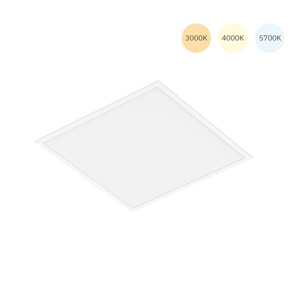 Tronix 173-015 LED inlegpaneel 595,5x595,5mm 25W 830, 840 en 857 met wit frame en platte 3 polige stekker