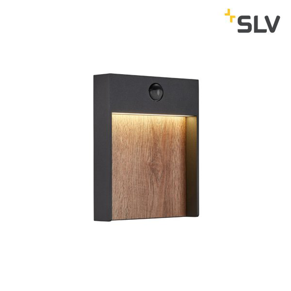 SLV 1002955 Flatt Sensor WL LED3000/4000K IP65 antraciet/bruin