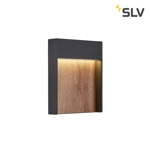 SLV 1002953 Flatt WL 14W LED 3000/4000K IP65 antraciet/bruin