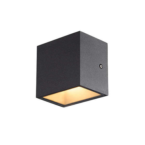 SLV 1005148 Sitra S Down LED wand opbouwarmatuur 6,2W 830+840 3000K+4000K instelbaar bij installatie niet dimbaar antraciet IP44