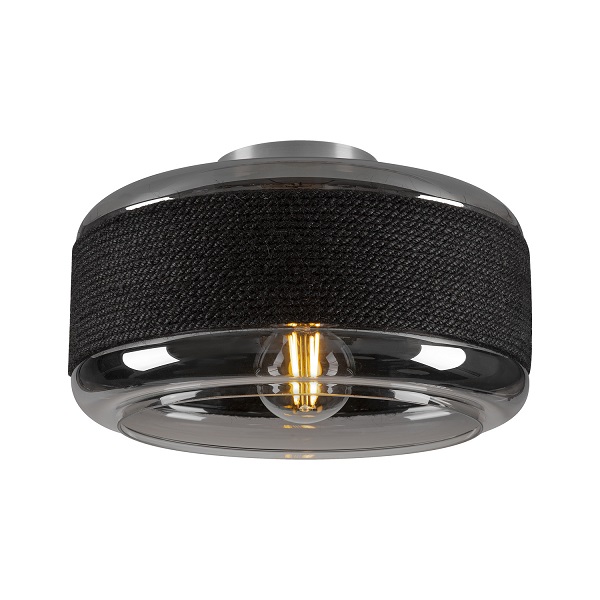 SLV 1007590 Pantilo Rope 27 wand- en plafond opbouwarmatuur 15W E27 antraciet/zilver