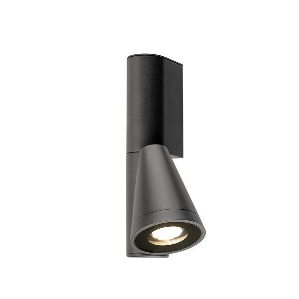SLV 1008012 T-Tube WL Single LED wand opbouwarmatuur 1xGU10 51mm 10W zwart