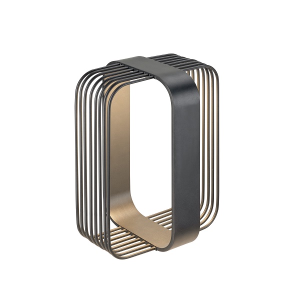 SLV 1008477 Grid Cube LED staande lamp 8W zwart/goud niet dimbaar