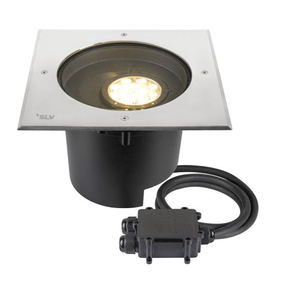 SLV 1009171 Dasar XL RL asymmetrisch vierkant kantelbaar 27W 830 3000K RVS 70° dimbaar