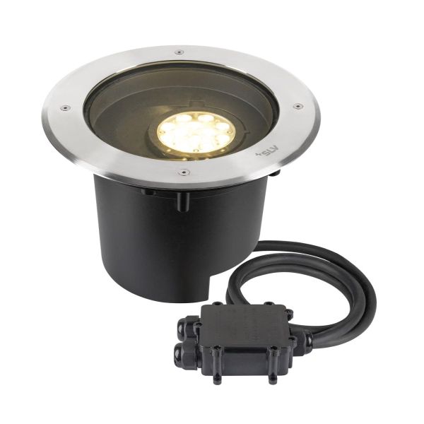 SLV 1009170 Dasar XL RL asymmetrisch rond kantelbaar 27W 830 3000K RVS 70° dimbaar