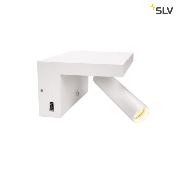 SLV 1002140 Kapro WL LED wand opbouwarmatuur 6,6W 3000K kleur 930 dimbaar met schakelaar op armatuur wit