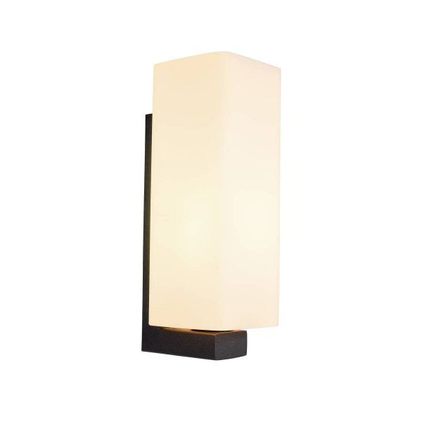 SLV 1003430 Quadrass wand opbouwarmatuur E27 40W zwart