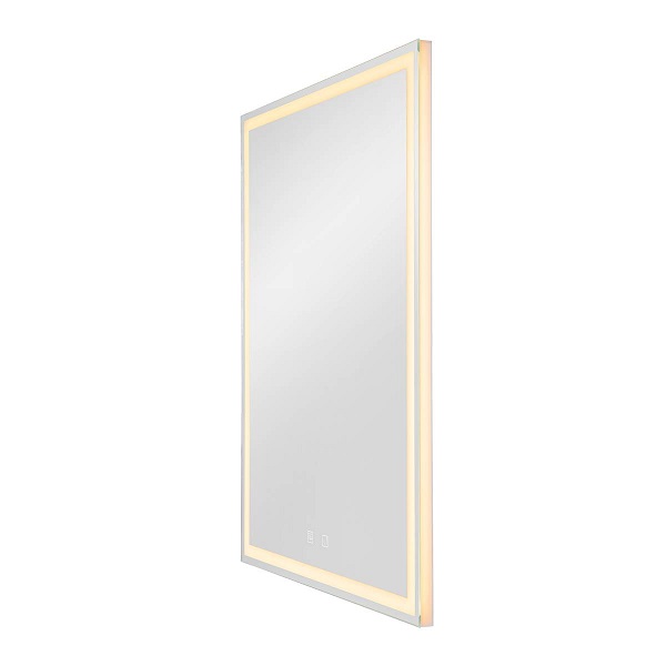 SLV 1004730 Trukko WL LED wand opbouwarmatuur met spiegel 25W 3000K, 4000K of 6500K kleur 930, 940 of 965 instelbaar met aanraakschakelaar vierkant aluminium
