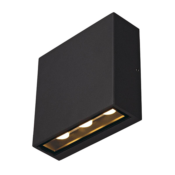 SLV 1005126 Big Quad Up/Down LED wand opbouwarmatuur 8,2W 3000K kleur 830 niet dimbaar 30° antraciet IP54