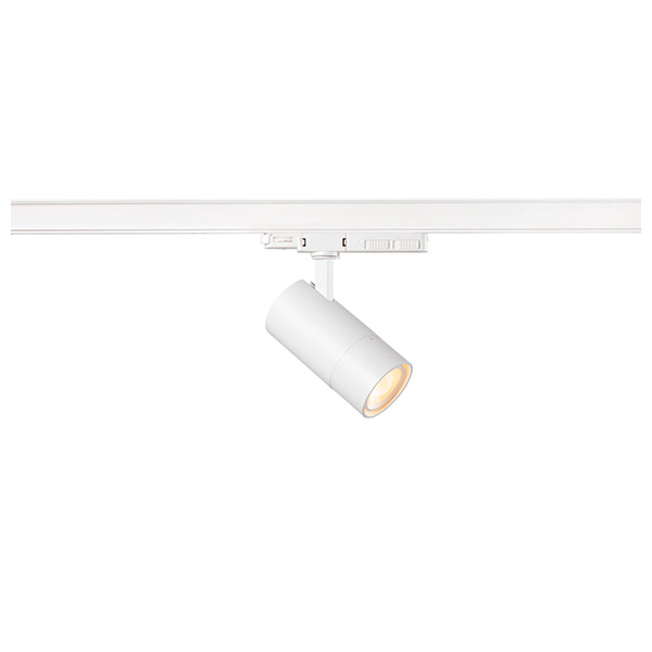 SLV 1007654 Trackspot V 3f LED railspot 20W 927 930 940 2700K 3000K 4000K lampkleur en vermogen instelbaar staalhoek 24°-60° wit