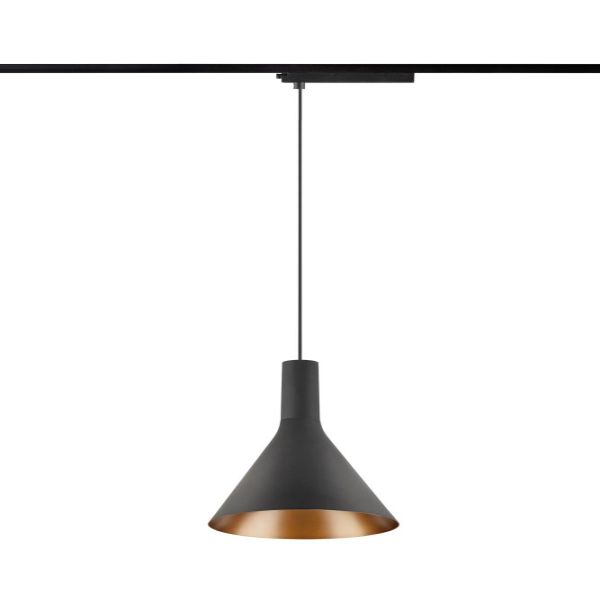 SLV 1010797 Lalu Set base Cone 15 LED armatuur voor 1 fase rail 9,5W 927+930 2700K+3000K zwart 40° dimbaar