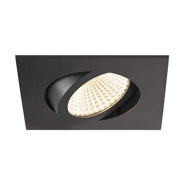 SLV 1007430 New Tria 68 DL LED inbouwspot vierkant kantelbaar 11W 930-918 3000K-1800K 38° dimbaar zwart