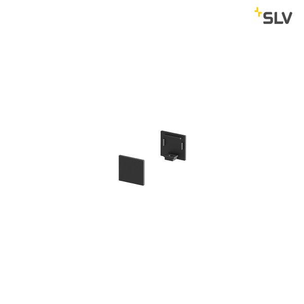 SLV 1000480 Grazia 10 eindkapjes opbouwprofiel std. plat zwart /2