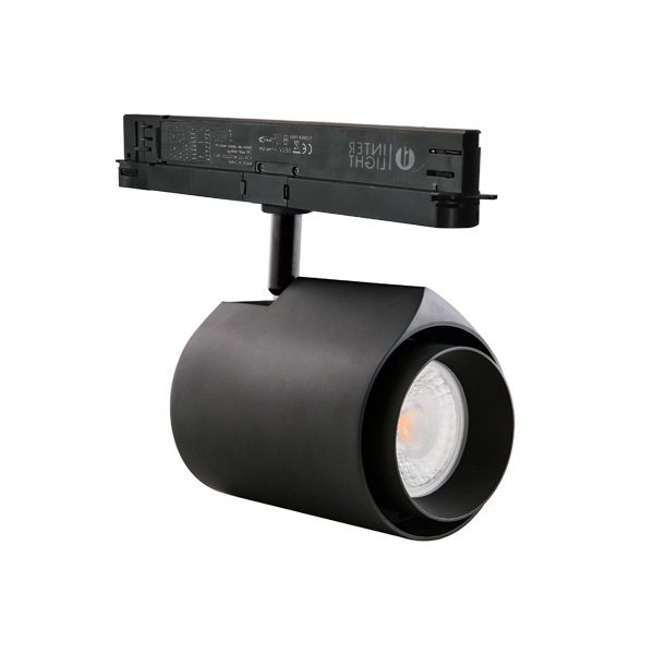 Interlight IL-T30K3BCD LED spot ColourDrop 3f railadaptor Dali 30-38W instelbaar 930 36° zwart