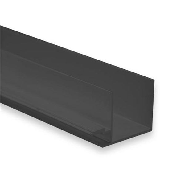Galaxy 8102056 TBP1 LED gipsbouwprofiel 2m zwart RAL9005 schaduwvoeg voor LED strips max. 6mm