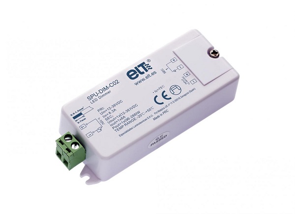 ELT 9955903 SPU-DIM-C02 dimmer 12V 96W, 24V 192W,36W 288W zonder voeding