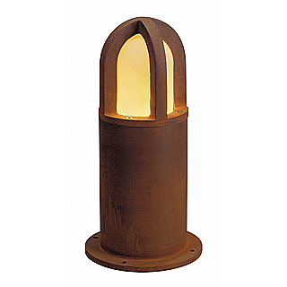 SLV 229431 Rusty Cone 40 E27 11W spaarlamp bolder armatuur IP55 elk armatuur is uniek geroest ijzer