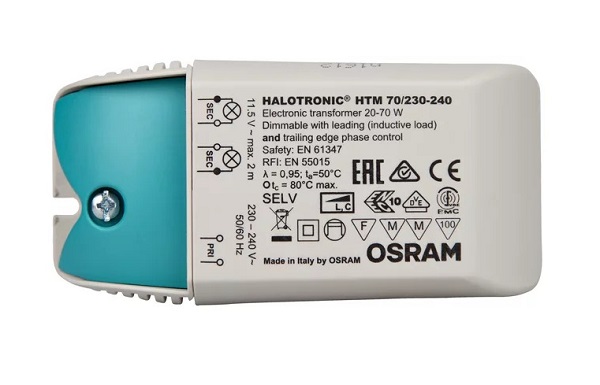 Osram Halotronic HTM 70/230-240 elektronische halogeen transformator 12V 20-70W