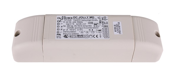 TCI 122260 DC Jolly MD32 trail/leading dimbaar met L of C dimmer + push and dim multifunctionele LED driver