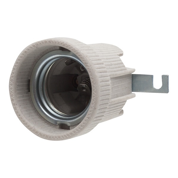 Vossloh Schwabe 102593 lamphouder E27 porselein met platte strip
