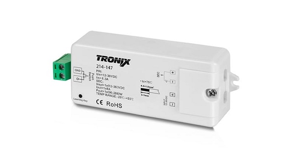 Tronix 214-147 controller 1 kanaal 12V, 24V of 36V 8A RF