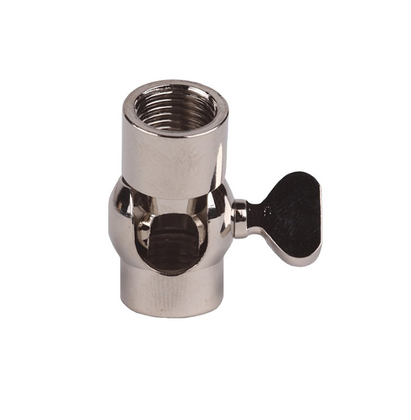 FL kniegewricht M10x1 bi/bi 16mm kogel 90° kant vleugelschroef nikkel